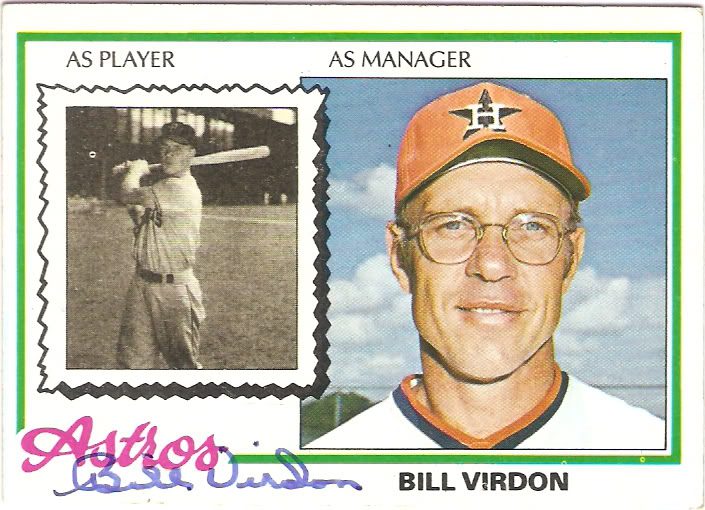 Bill Virdon autograph in the Astros A to Z collection