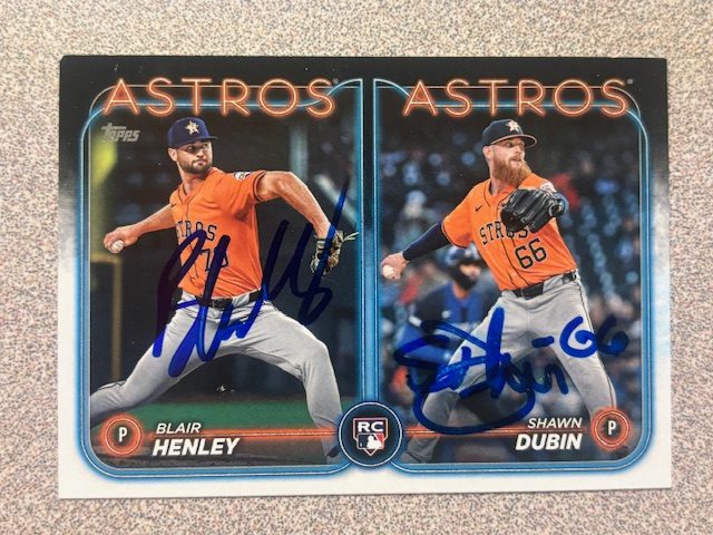 Blair Henley autograph in the Astros A to Z collection