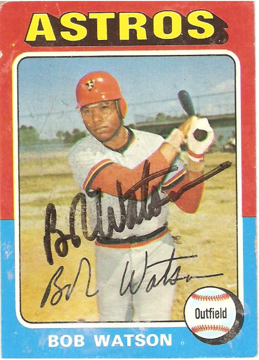 Bob Watson autograph in the Astros A to Z collection