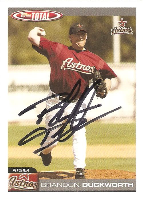 Brandon Duckworth autograph in the Astros A to Z collection