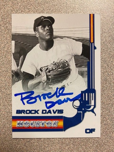 Brock Davis autograph in the Astros A to Z collection