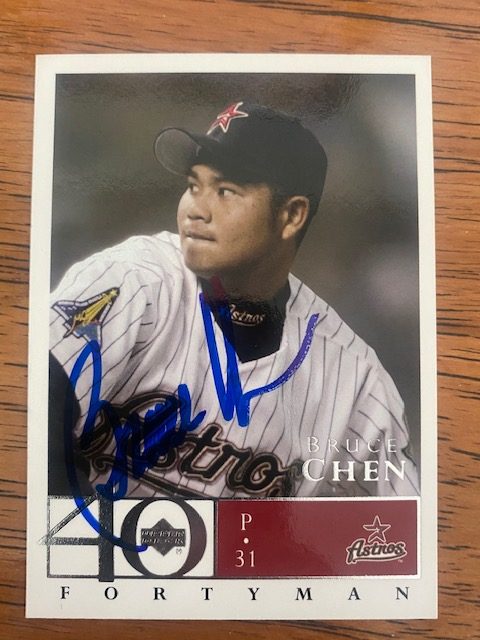 Bruce Chen autograph in the Astros A to Z collection