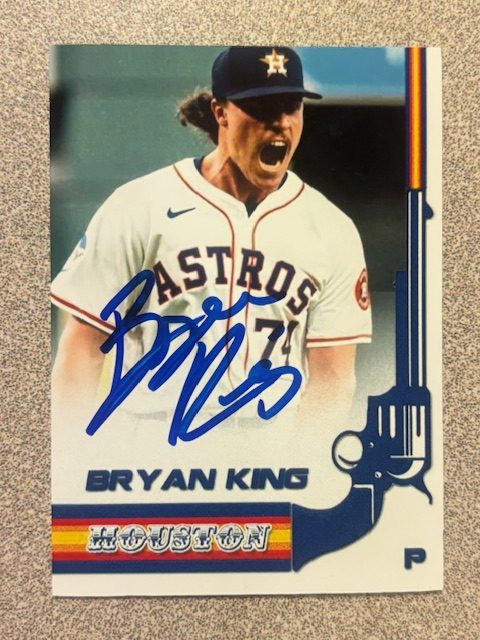 Bryan King autograph in the Astros A to Z collection