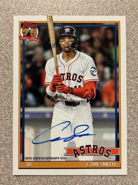 Cam Smith autograph in the Astros A to Z collection