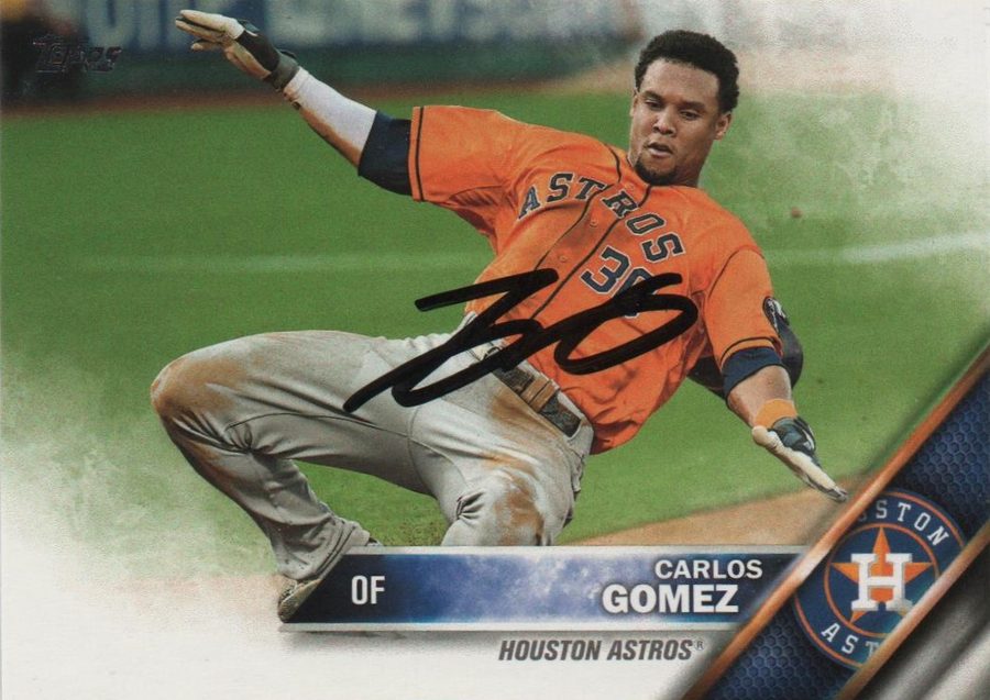 Carlos Gomez autograph in the Astros A to Z collection