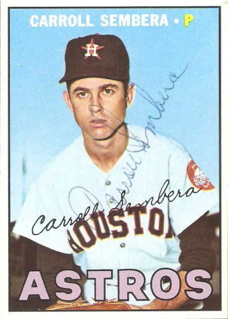 Carroll Sembera autograph in the Astros A to Z collection