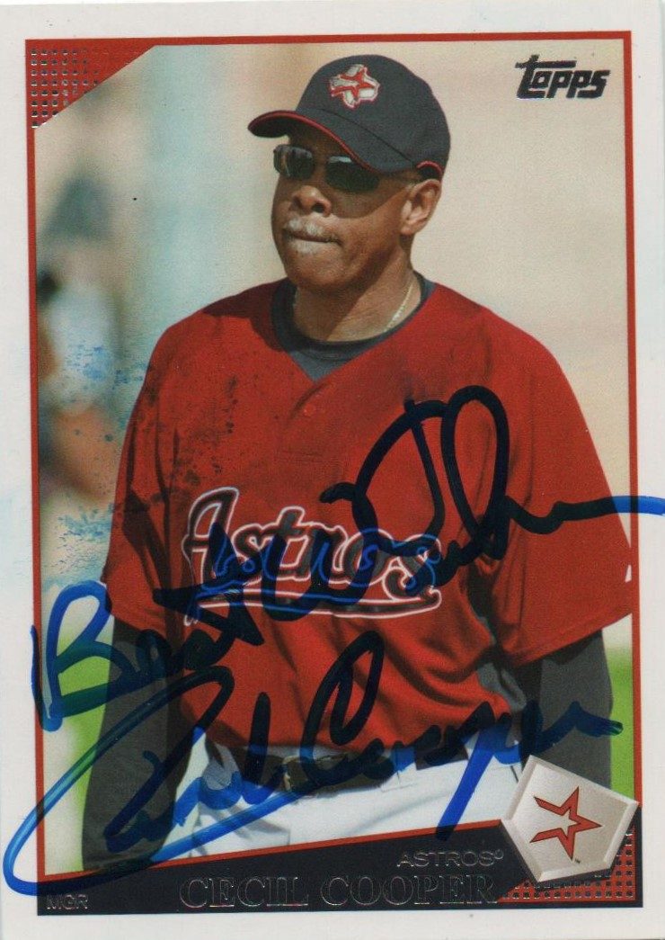 Cecil Cooper autograph in the Astros A to Z collection
