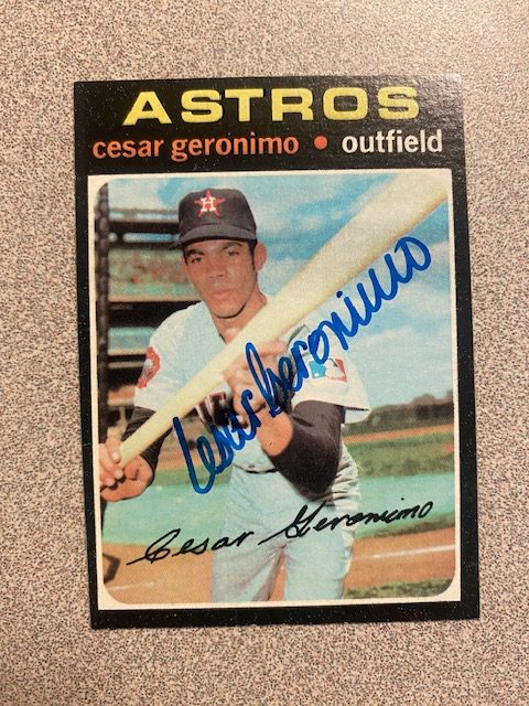 Cesar Geronimo autograph in the Astros A to Z collection