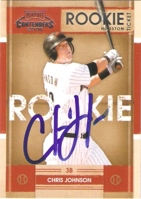 Chris Johnson autograph in the Astros A to Z collection