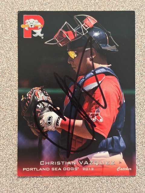Christian Vazquez autograph in the Astros A to Z collection