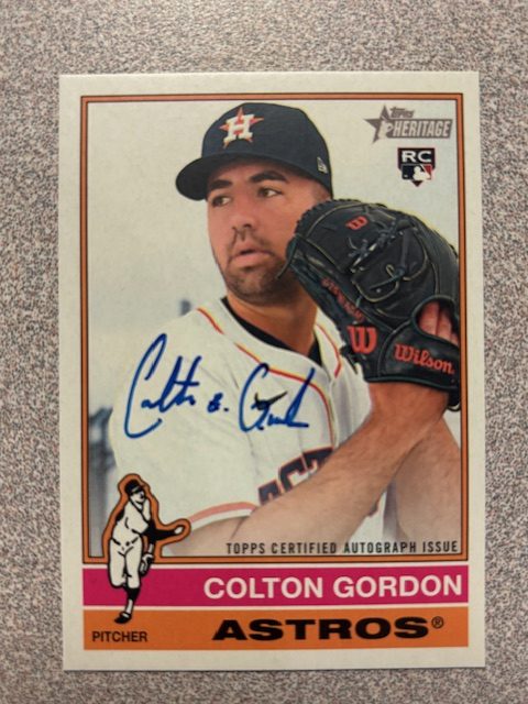 Colton Gordon autograph in the Astros A to Z collection