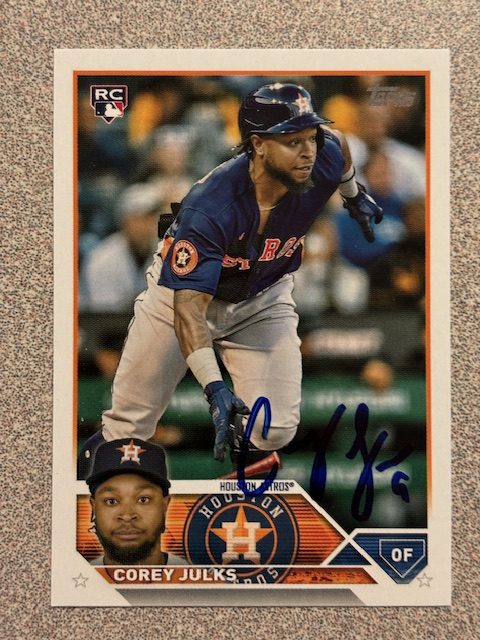 Corey Julks autograph in the Astros A to Z collection