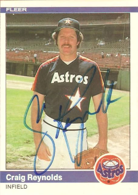 Craig Reynolds autograph in the Astros A to Z collection