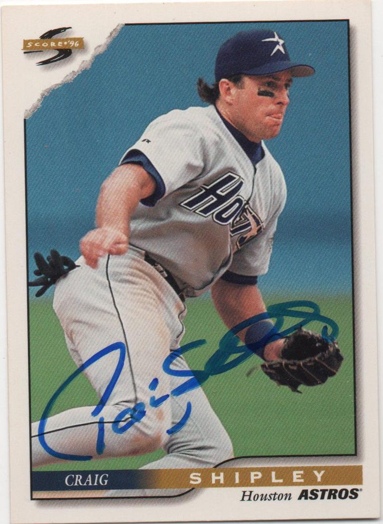 Craig Shipley autograph in the Astros A to Z collection