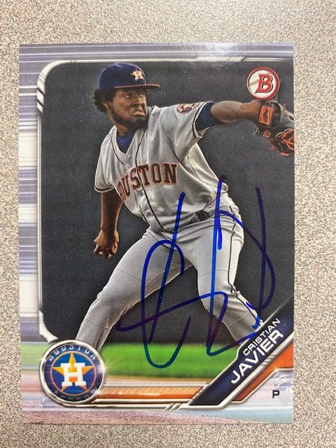 Cristian Javier autograph in the Astros A to Z collection
