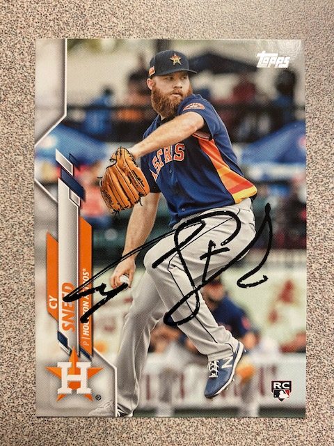 Cy Sneed autograph in the Astros A to Z collection