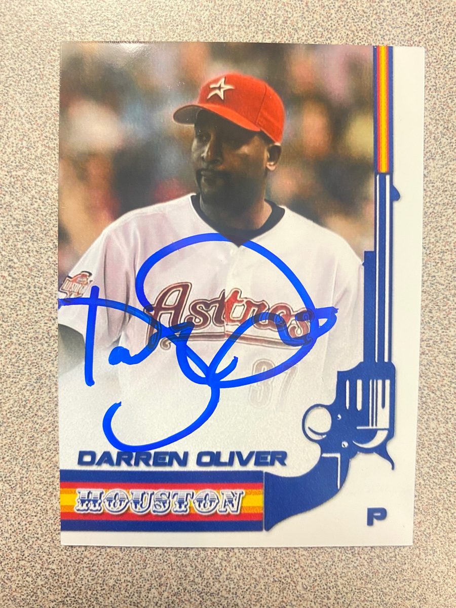 Darren Oliver autograph in the Astros A to Z collection