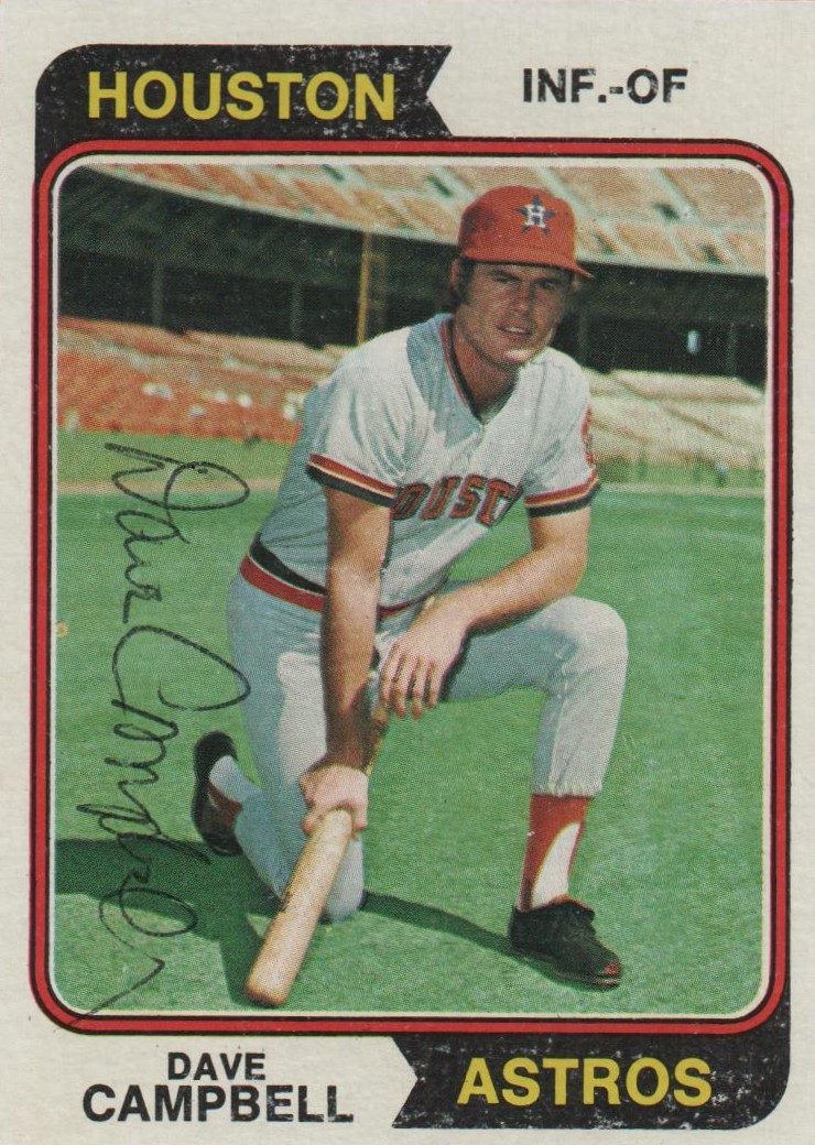 Dave Campbell autograph in the Astros A to Z collection