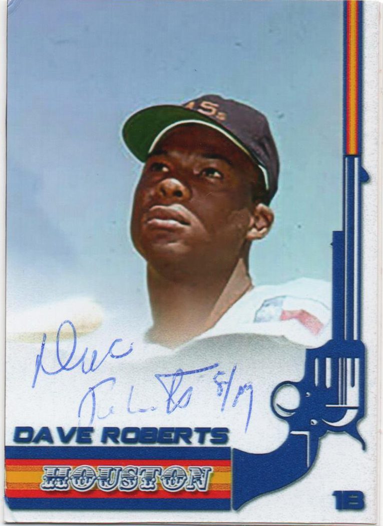 Dave Roberts (1B, OF, 1960s) autograph in the Astros A to Z collection
