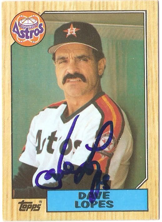Davey Lopes autograph in the Astros A to Z collection