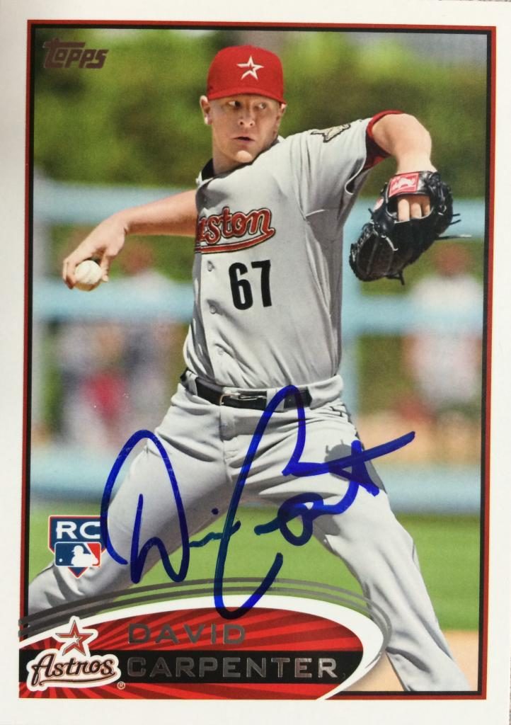 David Carpenter autograph in the Astros A to Z collection