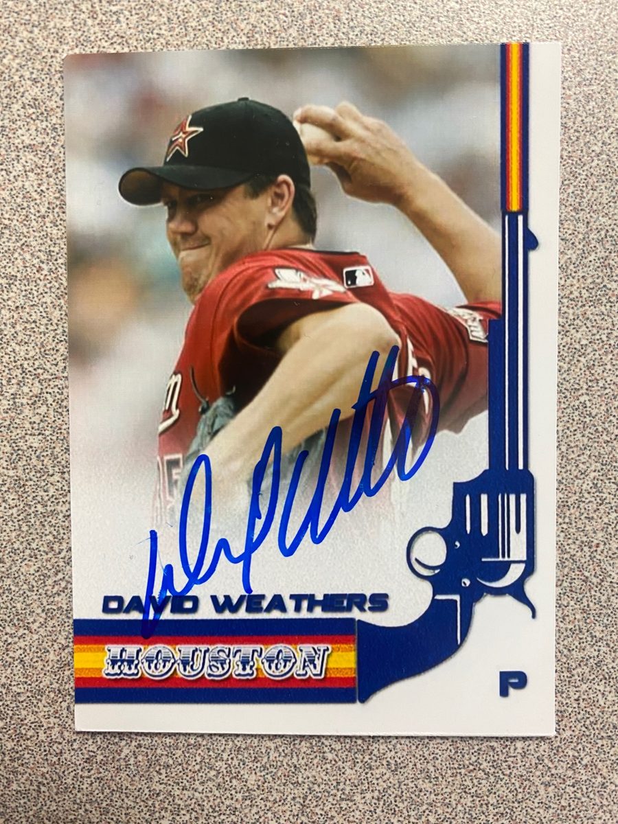 David Weathers autograph in the Astros A to Z collection