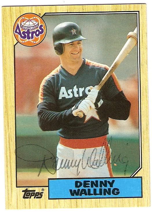 Denny Walling autograph in the Astros A to Z collection