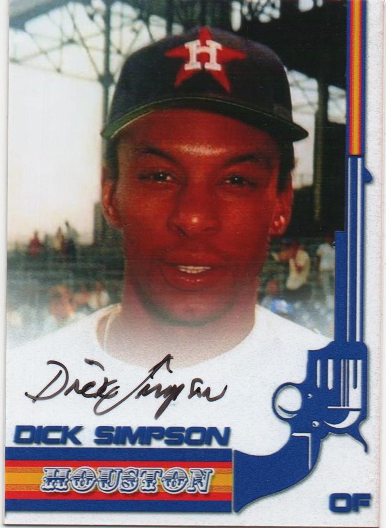 Dick Simpson autograph in the Astros A to Z collection