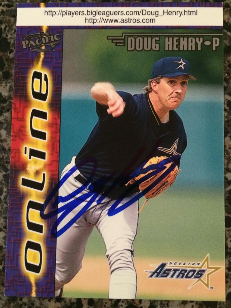 Doug Henry autograph in the Astros A to Z collection