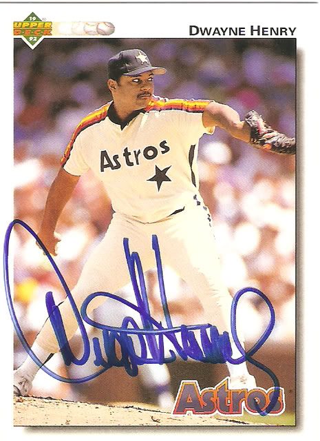 Dwayne Henry autograph in the Astros A to Z collection