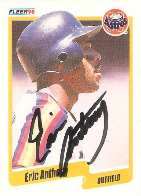 Eric Anthony autograph in the Astros A to Z collection