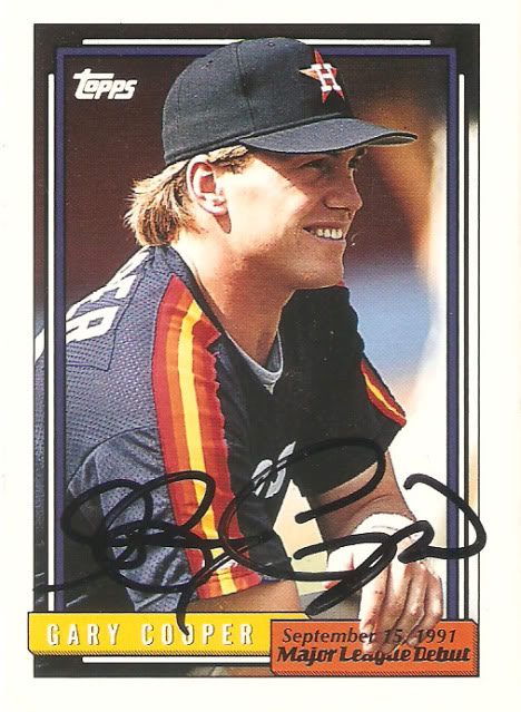 Gary Cooper autograph in the Astros A to Z collection