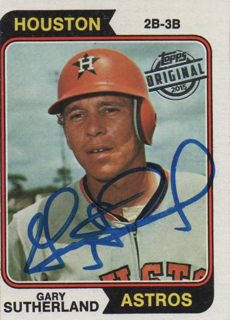 Gary Sutherland autograph in the Astros A to Z collection