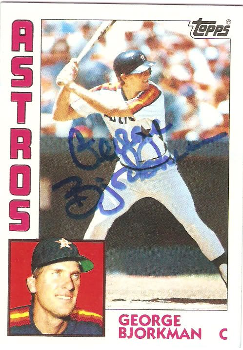 George Bjorkman autograph in the Astros A to Z collection