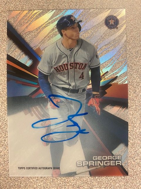 George Springer autograph in the Astros A to Z collection