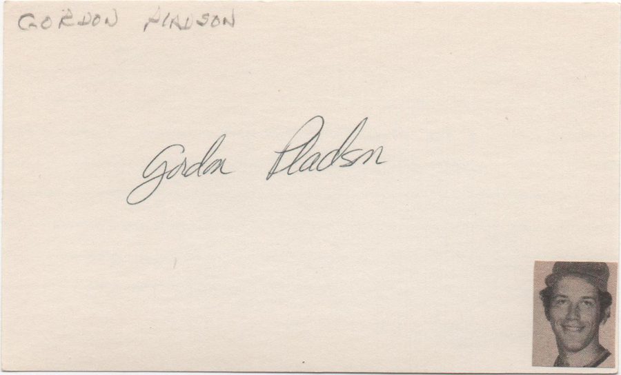 Gordie Pladson autograph in the Astros A to Z collection