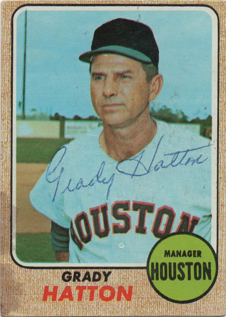 Grady Hatton autograph in the Astros A to Z collection