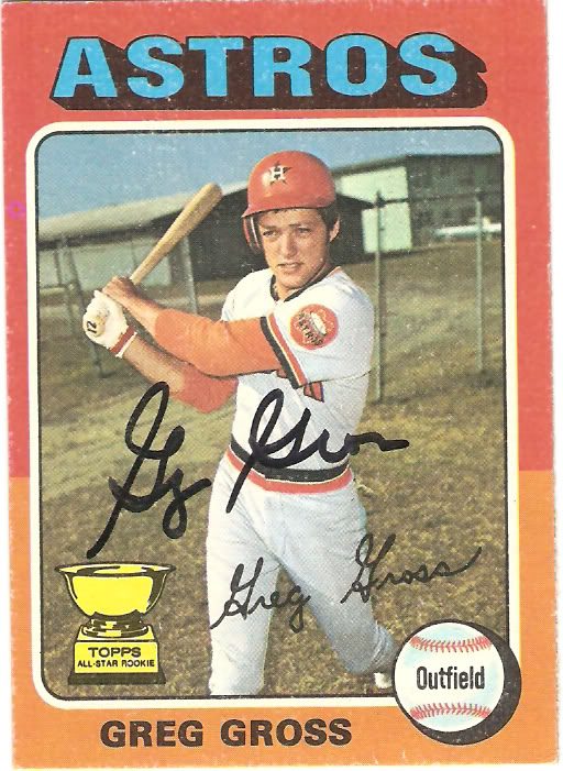 Greg Gross autograph in the Astros A to Z collection