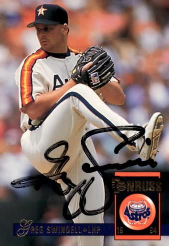 Greg Swindell autograph in the Astros A to Z collection