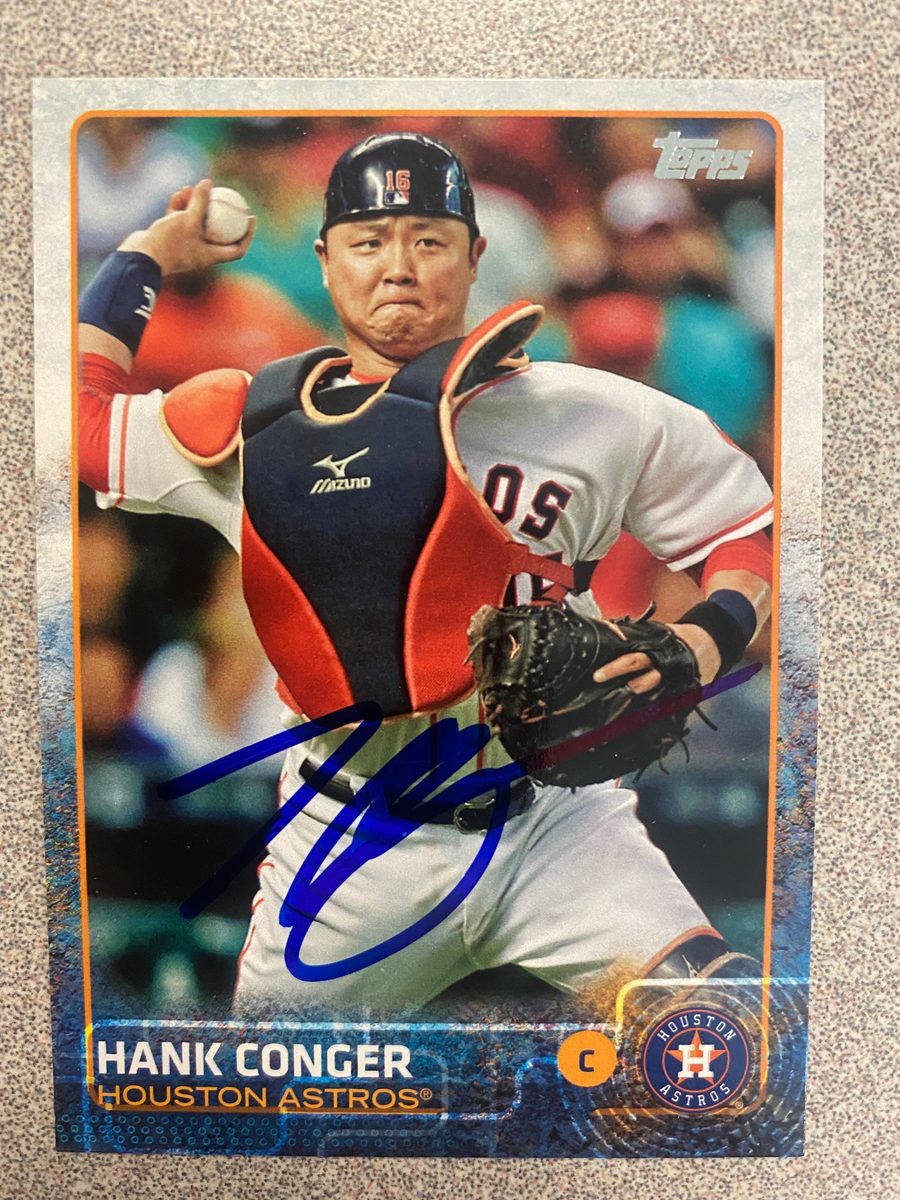 Hank Conger autograph in the Astros A to Z collection