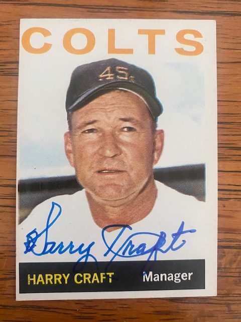Harry Craft autograph in the Astros A to Z collection