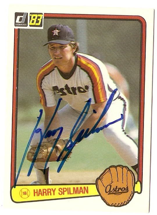 Harry Spilman autograph in the Astros A to Z collection