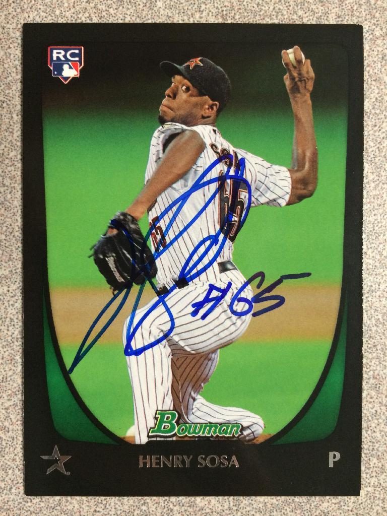 Henry Sosa autograph in the Astros A to Z collection