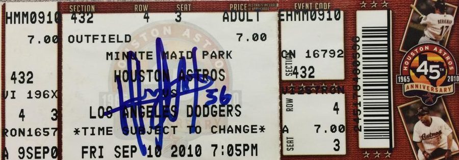 Henry Villar autograph in the Astros A to Z collection