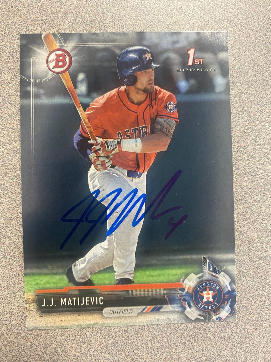 J.J. Matijevic autograph in the Astros A to Z collection