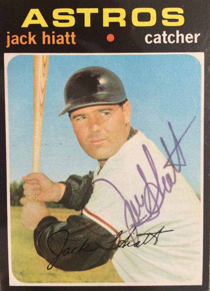 Jack Hiatt autograph in the Astros A to Z collection