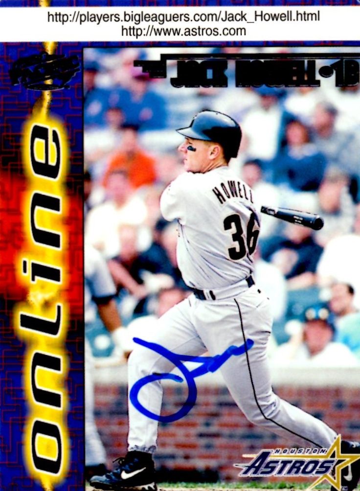 Jack Howell autograph in the Astros A to Z collection