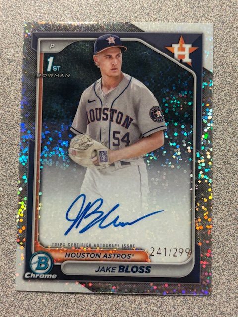 Jake Bloss autograph in the Astros A to Z collection