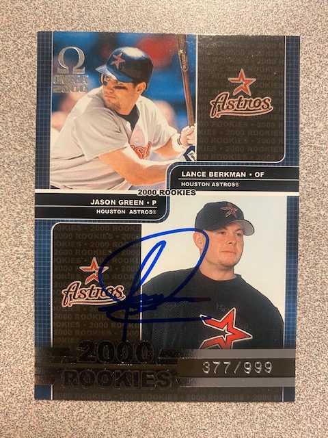 Jason Green autograph in the Astros A to Z collection