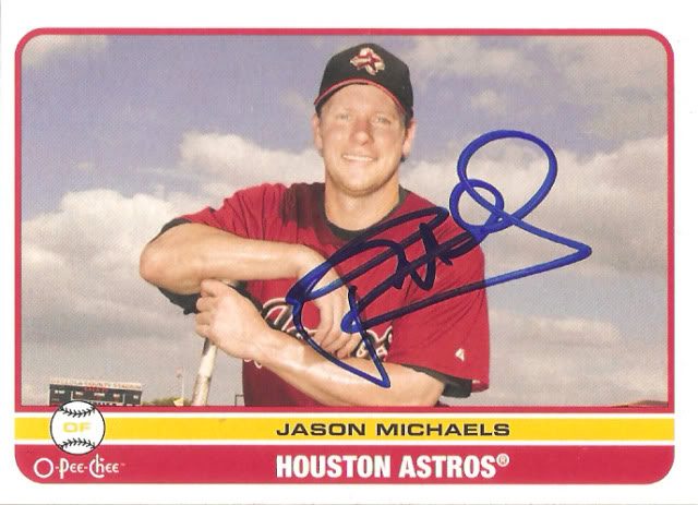 Jason Michaels autograph in the Astros A to Z collection